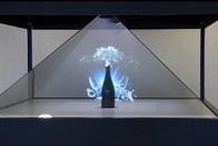 Inverted Pyramid Hologram Display 100x100cm Showcase 360 Degree For Shopping Malls