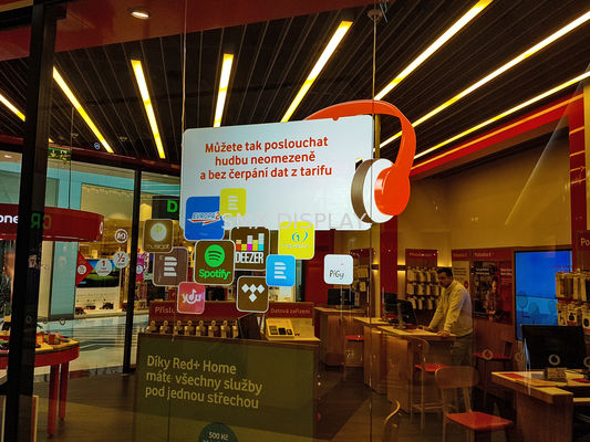 Ποιότητα Αυτοκόλλητη ολογραμμάτων διαφανής ταινία 1.52m οθόνης προβολής ταινιών οπίσθια πλάτος Εργοστάσιο