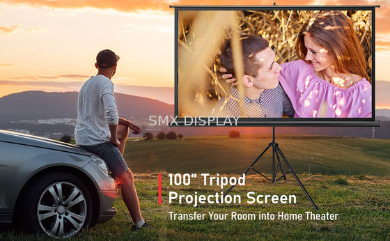 Ποιότητα Φορητός κινηματογράφος 96 " X96» 244x244cm οθόνης προβολέων στάσεων τρίποδων Εργοστάσιο