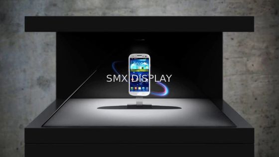 Ποιότητα τρισδιάστατη επίδειξη 3 πυραμίδων ολογραμμάτων προθηκών ρολογιών Holo πλευρές 32 ίντσα Εργοστάσιο