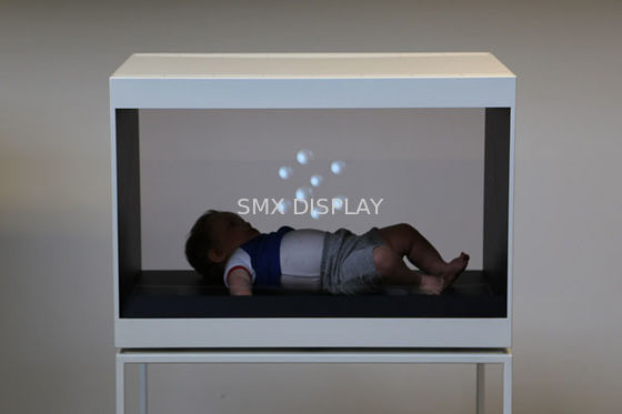 Ποιότητα 42» τρισδιάστατο ολογραφικό γυαλί ολογραμμάτων πυραμίδων επίδειξης προθηκών Holo για την έκθεση Εργοστάσιο