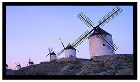 ποιότητας 92» σταθερή οθόνη προβολέων για τον εγχώριο κινηματογράφο, εύκαμπτο άσπρο/γκρίζο ύφασμα Εργοστάσιο