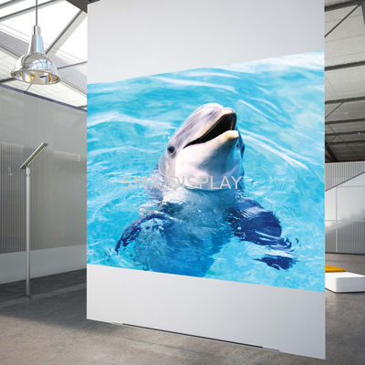 Ποιότητα Υψηλής αντίθεσης λευκή οπίσθια ταινία προβολής 3D ολογραφική ταινία προβολής για παράθυρα καταστημάτων Εργοστάσιο