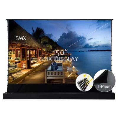 Ποιότητα 16:9 150 ιντσών 4K HD Motorized ALR Floor Rising Projector Screen for Long Throw Projector Οικιακό Θέατρο Εργοστάσιο