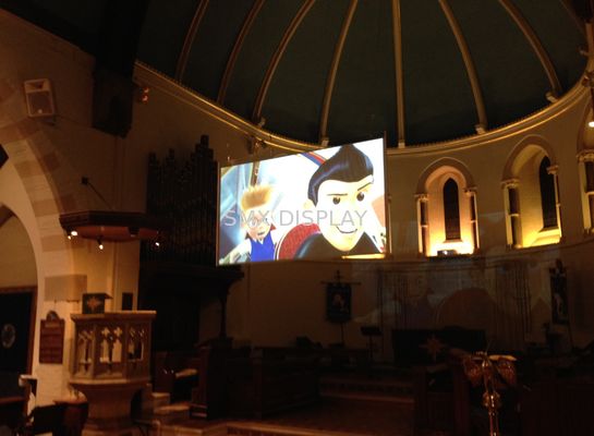 Ποιότητα Συγκολλητική οπίσθια ταινία οθόνης προβολής, υπαίθρια διαφανής ταινία προβολής Εργοστάσιο