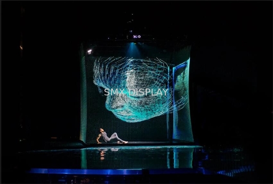 Scrim οθόνης ολογραμμάτων 9.5x50m αόρατο διαφανές τρισδιάστατο