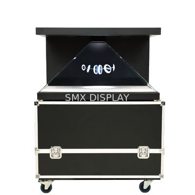 Ποιότητα 270 μοίρες 22-32 ίντσες Ολογραφικό Κουτί Εμφάνιση Ελκυστική 3D Ολογραφική Πυραμίδα Προβολής Εργοστάσιο