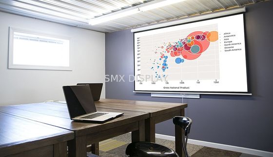 Ποιότητα Χειρωνακτικές οθόνες προβολής φίμπεργκλας 178x178cm ανώτατο όριο τοίχων για την αίθουσα συνεδριάσεων Εργοστάσιο