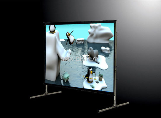 Ποιότητα 200» φορητές κινητές προβολέων οθόνες πτυχών οθόνης γρήγορες με το μπροστινό άσπρο/γκρίζο οπίσθιο υλικό Εργοστάσιο