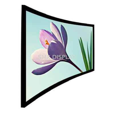 ποιότητας 180» εύκαμπτη οθόνη προβολής HD άσπρη/γκρίζα κυρτή με το ύφασμα λαμπρότητας αγκίδων για τα γεγονότα Εργοστάσιο