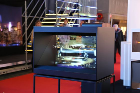 Ποιότητα 1 πλάγια όψη τρισδιάστατη ολογραφική επίδειξη Holocube 22 οδηγήσεων ίντσας ελαφριά για τη λιανική επίδειξη Εργοστάσιο