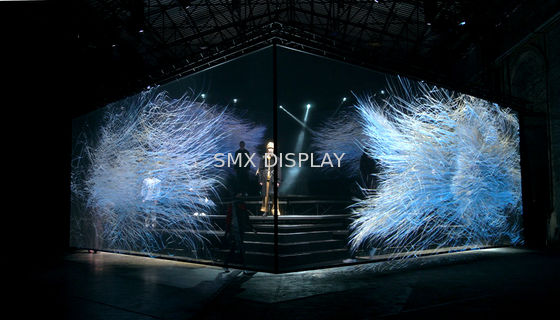 Ποιότητα Διαφανές τρισδιάστατο ολογραμμάτων προβολής υλικό πολυαμιδίων οθόνης γάζας ολογραφικό Εργοστάσιο